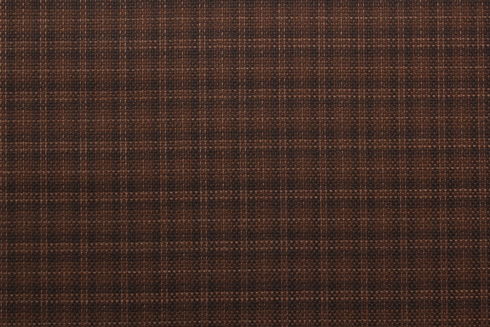 Шерсть костюмная Brioni коричнево-бежевая клетка