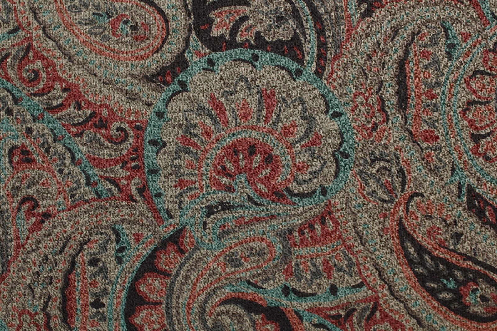 Шерсть-стрейч Etro серо-оливковая с набивным восточным узором