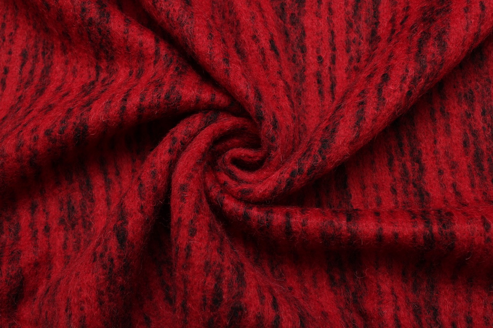 Ткань пальтовая Etro красная с черным