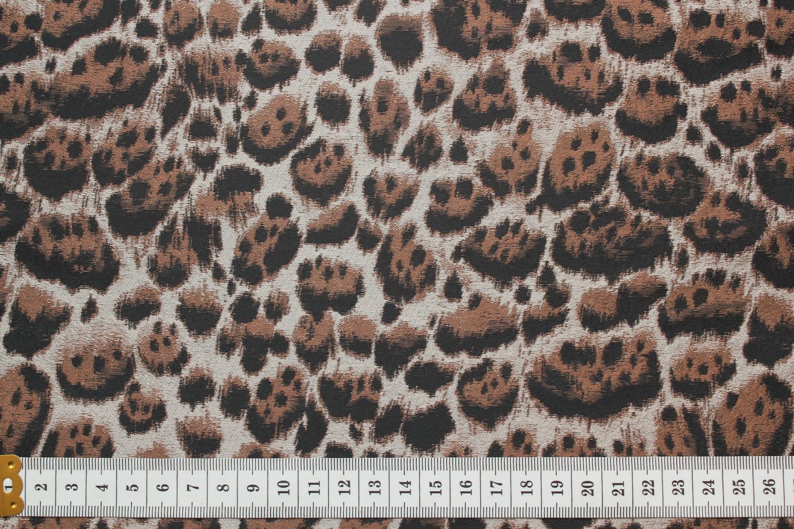 Жаккард для тренча R.Cavalli под леопарда чёрно-серо-коричневый 190 г/мп