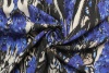 Купон шерсть стрейч Cavalli чёрно-сине-белом цвете с эффектом пилинга фото в интернет-магазине Ауратессу