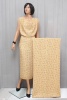 Костюмная ткань Chanel жёлтая с яркими мушками фото в интернет-магазине Ауратессу