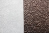Ткань для верхней одежды с термопечатью  бронзово -коричневые вензеля