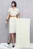 Костюмная ткань Chanel фисташковая клетка на молочном фоне фото в интернет-магазине Ауратессу
