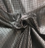 Атлас-стрейч серебряное напыление на чёрном фото в интернет-магазине Ауратессу