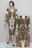 Купон шерсть стрейч D&G зеленовато-оливковый узор с ключиками на кремовом фоне фото в интернет-магазине Ауратессу