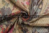 Шерсть-вуаль стрейч D&G с цветами и фигуристками на оливковом фоне фото в интернет-магазине Ауратессу