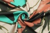 Купон джерси Gucci крупный флоральный узор на ярко-зелёном фоне фото в интернет-магазине Ауратессу