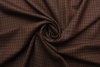 Шерсть костюмная Brioni коричнево-бежевая клетка фото в интернет-магазине Ауратессу