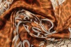 Шелк-деворе Cavalli леопард на рыже-коричневом с вензелями фото в интернет-магазине Ауратессу