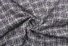 Костюмная ткань Chanel чёрно-бело-фиолетовая клетка фото в интернет-магазине Ауратессу