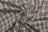 Костюмная ткань Chanel чёрно-бело-коричневая клетка фото в интернет-магазине Ауратессу