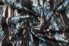 Купон шерсть Cavalli чёрных кремовых и голубовато-бирюзовых тонах фото в интернет-магазине Ауратессу