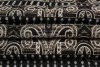 Ткань пальтовая Chanel коричнево-кремовый вензельный узор с чёрными в горошек полосами фото в интернет-магазине Ауратессу