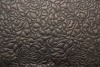 Ткань для верхней одежды с термопечатью бронзово-чёрные цветы