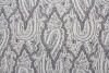 Шерсть костюмная Etro чёрный узор пейсли на сером мятном фоне