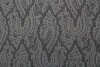 Шерсть-стрейч Etro чёрный узор пейсли на сером меланже