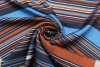 Платок l Altra Moda с рисунком в виде широких полос синего, голубого, коричневого, молочного цвета фото в интернет-магазине Ауратессу
