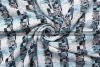 Костюмная ткань Chanel бело-сине-голубая крупная ломаная клетка фото в интернет-магазине Ауратессу
