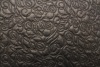 Ткань для верхней одежды с термопечатью  бронзово- чёрные вензеля