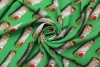 Креп плательно-костюмный на атласе D&G зелёный cannolo siciliano фото в интернет-магазине Ауратессу