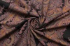 Шерсть Etro чёрная в полоску с печатным вензельным узором в розовых и охристых тонах фото в интернет-магазине Ауратессу