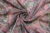 Шерсть-стрейч-вуаль Etro сиреневые, фисташковые пейсли на розовом фоне фото в интернет-магазине Ауратессу