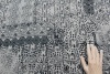 Шелк шифон Ganni мелкий черный пятнистый рисунок на белом фоне фото в интернет-магазине Ауратессу