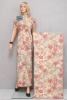 Шерсть пальтово-костюмная Blumarine цветочный узор на тёмно-кремовом фоне фото в интернет-магазине Ауратессу