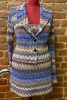Джерси Missoni в коричнево-сине-бордовой  гамме с люрексовой серебряной нитью фото в интернет-магазине Ауратессу