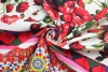 Купон Dolce&Gabbana хлопок стрейч с розами и мозаичным орнаментом фото в интернет-магазине Ауратессу