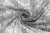 Шелк шифон Ganni мелкий черный пятнистый рисунок на белом фоне