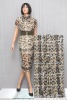 Шёлк шифон Ferragamo коричнево-чёрный фото в интернет-магазине Ауратессу