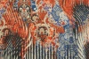 Шерсть пальтово-костюмная купон Etro серый с сине-оранжевой каймой