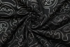 Шелк чёрный с контурной золотистой вышивкой Givenchy