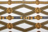 Хлопок стрейч костюмный Versace чёрно-жёлтый