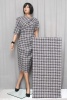 Костюмная ткань Chanel чёрно-фиолетовая клетка фото в интернет-магазине Ауратессу
