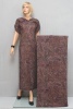 Шерсть-вуаль Etro в бежево-коричневом тоне с оранжевыми и ярко-розовыми вензелями (из толстых пушистых нитей) фото в интернет-магазине Ауратессу
