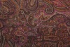 Шерсть-вуаль Etro в бежево-коричневом тоне с оранжевыми и ярко-розовыми вензелями (из толстых пушистых нитей)
