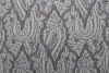 Шерсть-стрейч Etro чёрный узор пейсли на сером фоне