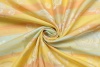Тафта-жаккард оранжево-желто-бирюзовые полосы с розами фото в интернет-магазине Ауратессу