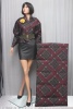 Ткань курточная водонепроницаемая Dolce & Gabbana с геометрическим рисунком бордово-черного цвета фото в интернет-магазине Ауратессу